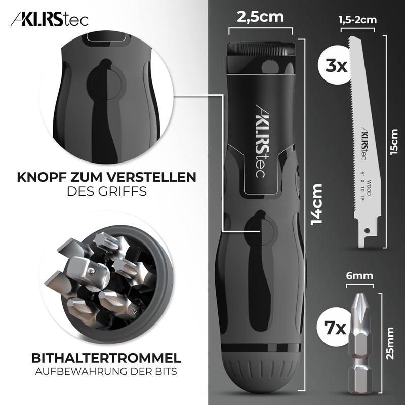 KLRStec Professional Multitool 2 in 1 - bit Screwdriver Set