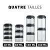 BlenderBottle GoStak Twist n' Lock Storage Jars, 150cc 2-Pak, Black
