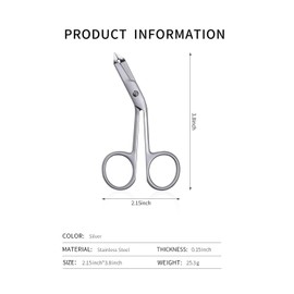 2pcs Stainless Steel Eyebrow Tweezers for Women Handle Shaped Angled Tweezers Flat Tip Hair Plucker for Eyebrow Trimming and Shaping, Face Hair Tools for Women