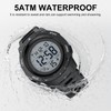 GOLDEN HOUR Mens Waterproof Digital Sport Watches Wide Screen Easy