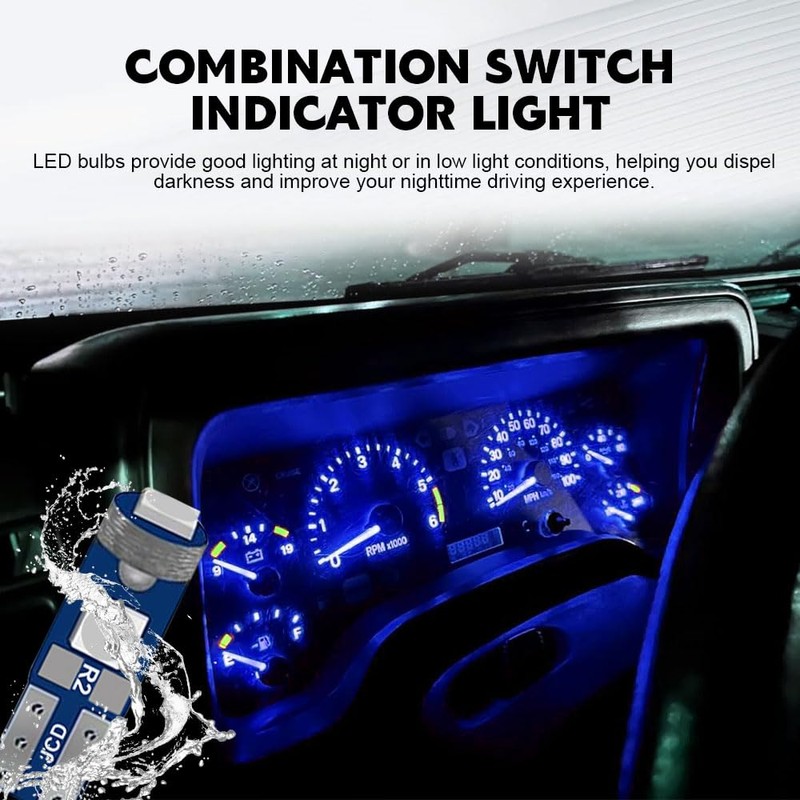 Lyxheth 20PCS 74 LED Bulb Dash Lights Super Bright, T5