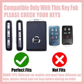 Rayslesan Sparkly Key Fob Cover with Cherry Keychain, Bling TPU Smart Key Case for Women, Compatible with Volvo XC90 XC60 XC40 S90 S60 V90 V60 Polestar 1 Polestar 2 Polestar 3 (Gold Pink)