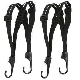 Pack of 2 Elastic Straps with Hooks, Pannier Rack Tie Down Strap Bicycle Tie Down Strap Expander with Hooks, Lashing Strap Bicycle Tie Down Strap Elastic Tie Down Straps Motorcycle Luggage for