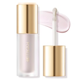 FOCALLURE Shimmer Liquid Highlighter, Smooth Cream Formula and Non-greasy Finish,Delivers a Natural Glow, Long Lasting Illuminator Highlighter Face Enhancing Makeup,Violet Ray