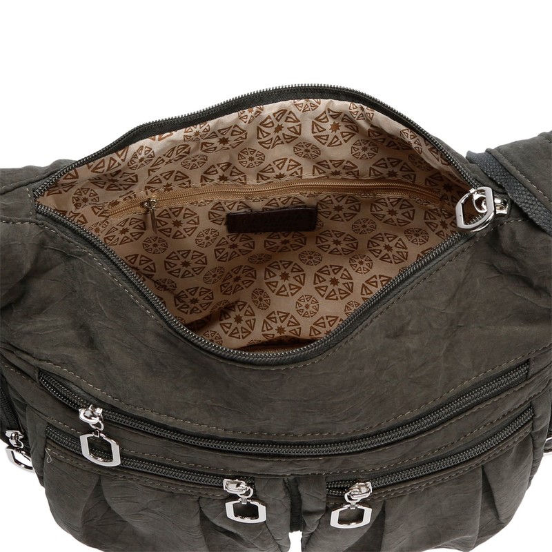 Christian Wippermann Women's Canvas Shoulder Bag, darkgray, shoulder bag