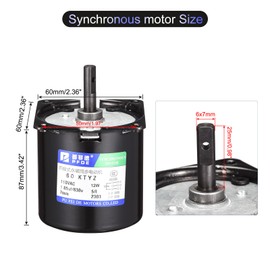 MECCANIXITY Permanent Magnet Synchronous Gear Motor 5RPM 110V 12W 50/60Hz CW/CCW Control AC Motor