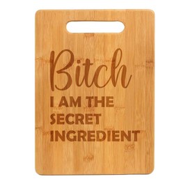 Bamboo Wood Cutting Board I Am The Secret Ingredient Funny Mom Mother Grandma Gift