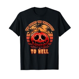 Funny Happy Summerween Watermelon Summerween Spooky Vibes T-Shirt