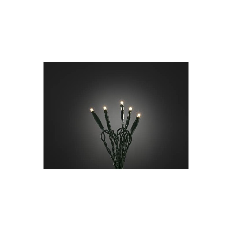 Micro LED light chain with dark green cable