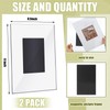 CroBlissful 2 Pcs Acrylic Magnetic Photo Frame for Fridge Large