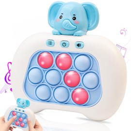 Fast Push Game Light up Toy - Electric Fidget Pop Handheld Games with Music, Quick Push Bubble Toys Birthday Toys for Kids Teens Adults Age 6 7 8 9 10 12 18 Year (Elephant)