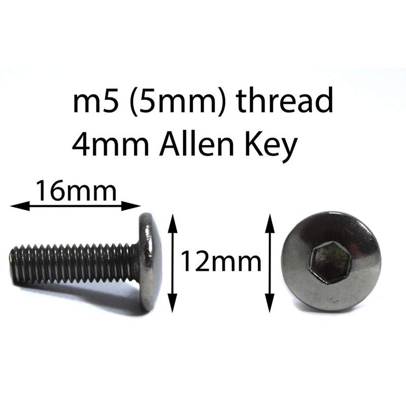 Speedy Fasteners Black Aluminium Motorcycle Wind Screen Windshield Bolts Washers