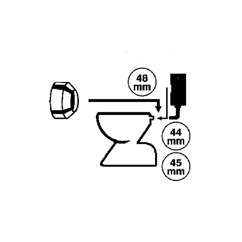 Rubber Gasket Toiliette 44-48 mm