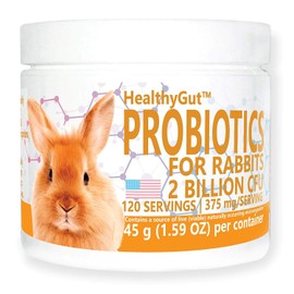 Equa Holistics HealthyGut Probiotics for Rabbits Dietary Supplement, All-Natural Digestive System Formula (120 Servings)