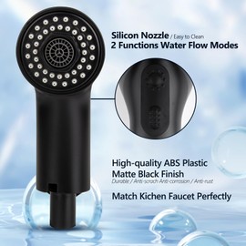 Pull-Out Spray Wand for Grohe Parts 46298K00 / 46312KH0, Replacement for Grohe Pull Out Kitchen Faucet Parts, Soft Black