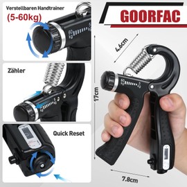 GOORFAC Hand Trainer Finger Trainer (6 Pieces) Grip Strength Trainer Strength Training Grip Strengthener Adjustable Forearm Trainer Finger Trainer Hand Training Wrist Trainer Finger Training Device