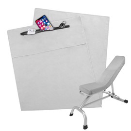 Starvortex Microfiber Soft Quick Dry Gym Towel for Active Sports (120cm x 50cm), Sports Gym Towels with Zip Pocket for Women Men, Absorbent Towels for Crossfit Cardio Cycling Strength Training Running (Gray)