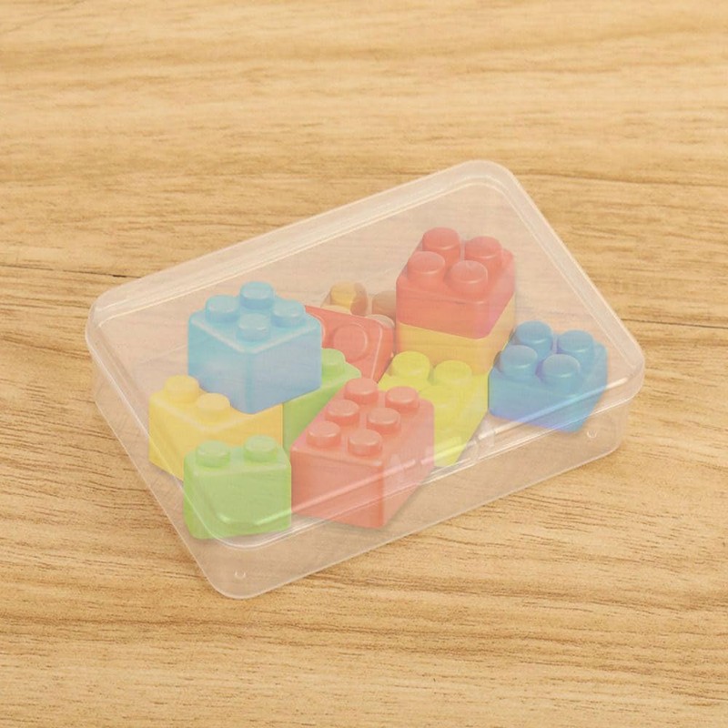 Pack of 6 Mini Rectangular Plastic Boxes, 10.5 x 7.5