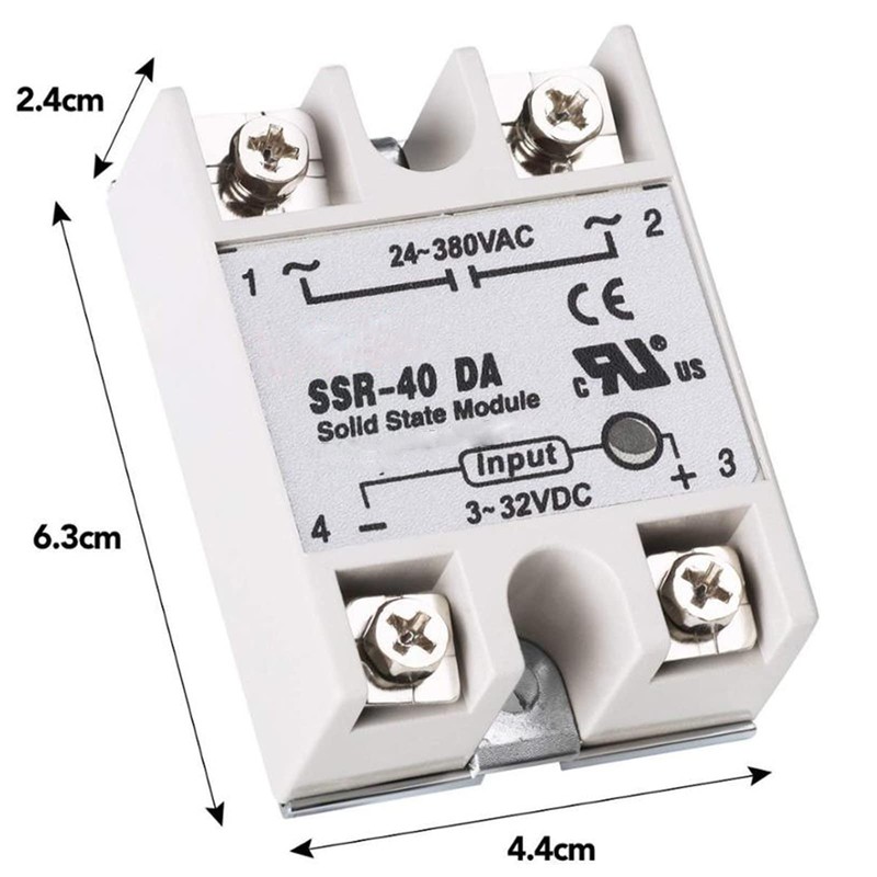 XTVTX SSR-40DA Solid State Relay Single-phase Solid State Relay Input