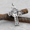 LOBON Christian Cross Necklace Stainless Steel Religious Faith Talisman Pendant