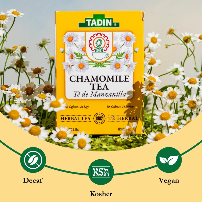 Tadin Chamomile Tea, Herbal Tea, Caffeine Free Tea, Tea Bags