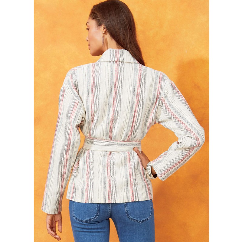 McCall Pattern Women's Loose Fit Belted Jacket, Sizes 4-14 Sewing