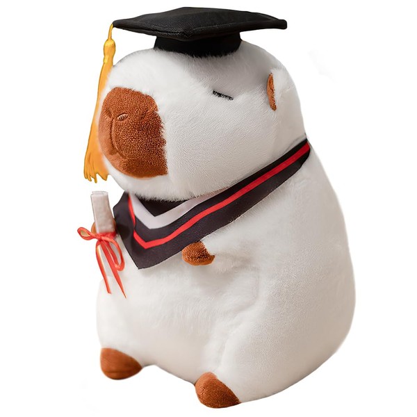 YANGUN Capybara Cuddly Toy with Graduation Hat and Talar, 23