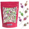 Fruidles Bubble Gum Filled Blow Pop Lollipops Hard Candy Suckers,