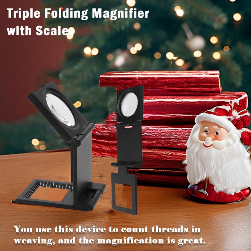 Rongon Pocket Magnifier Small Folding Magnifying Glasses 10X 28mm Mini