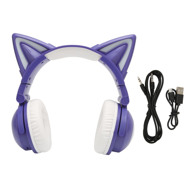Cat Ear Bluetooth Headset Stereo Cute High Sensitivity Built in