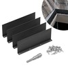 Flamorrow 4 Pack Aluminum Gutter Valley Splash Guards, Rainwater Roofing
