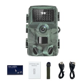4K 30MP Trail Camera IP66 Water Resistant Hunting Camera with 130° Wide Angle Support Photo Video Motion Activated for Wildlife Monitoring