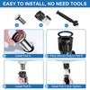 Hshenjhu Sink Drain Fitting Kit, Siphon Sink Set with Pop-Up
