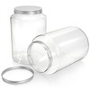 Tlence 2 Pack 1 Gallon Extra Large Clear Plastic Jars,