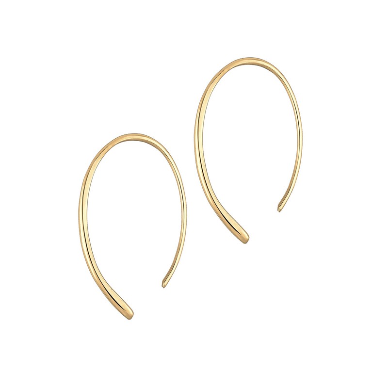 Elli Earrings Ladies Creoles Pull-Through Geo Basic in 925 Sterling
