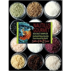 Salts of the 7 Seas Nautilus Sea Salt Sampler in a Clear Plastic Case
