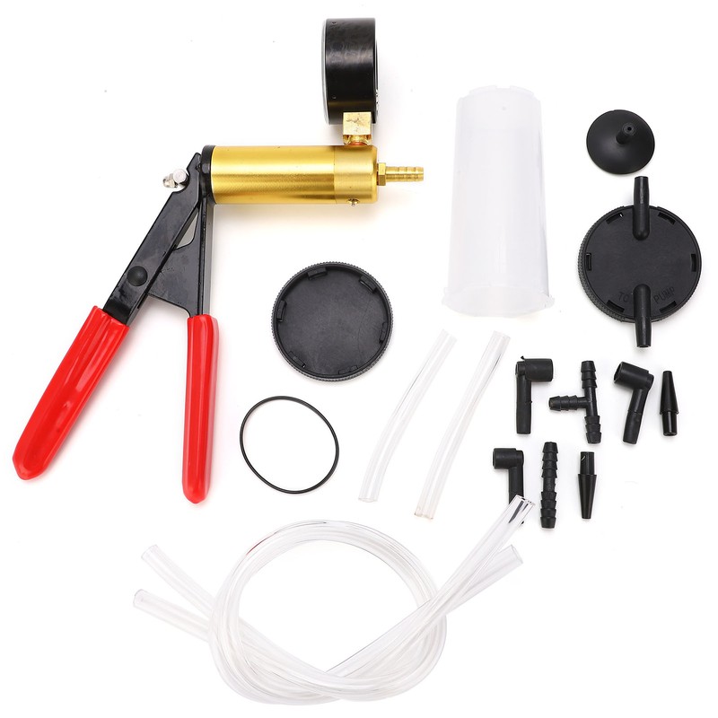 Hand Held Brake Bleeder Tester Set Bleed Kit Vacuum Pump