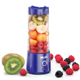 ‌Mulli Portable Blender 14oz-USB Rechargeable Smoothie Maker with 6 Stainless Steel Blades, Personal Mini Blender for Shakes, Baby Food, Travel, Gym & Kitchen, BPA-Free