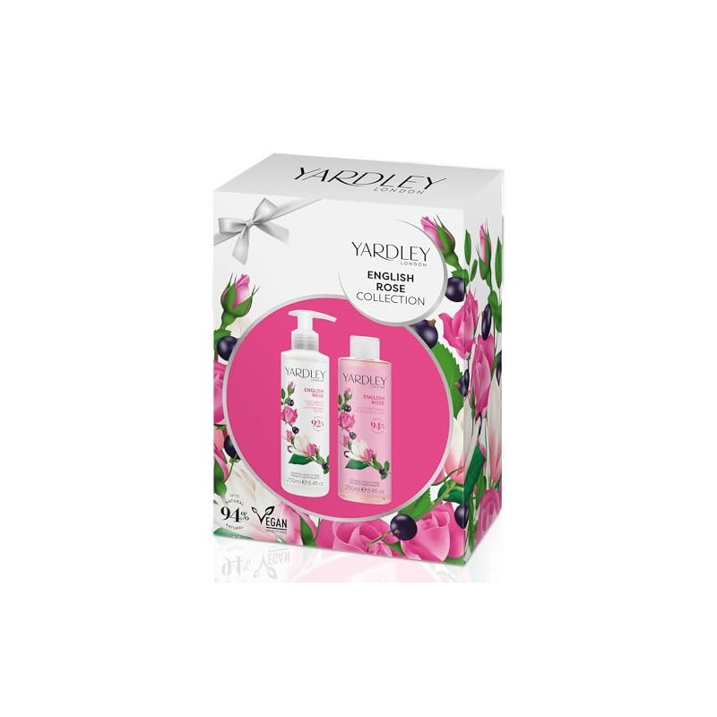 Yardley London English Rose Body Wash Lotion Collection Set