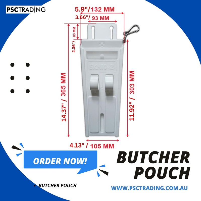 Butcher Knife Scabbard With Sharpening Steel Holder And Meat Hook