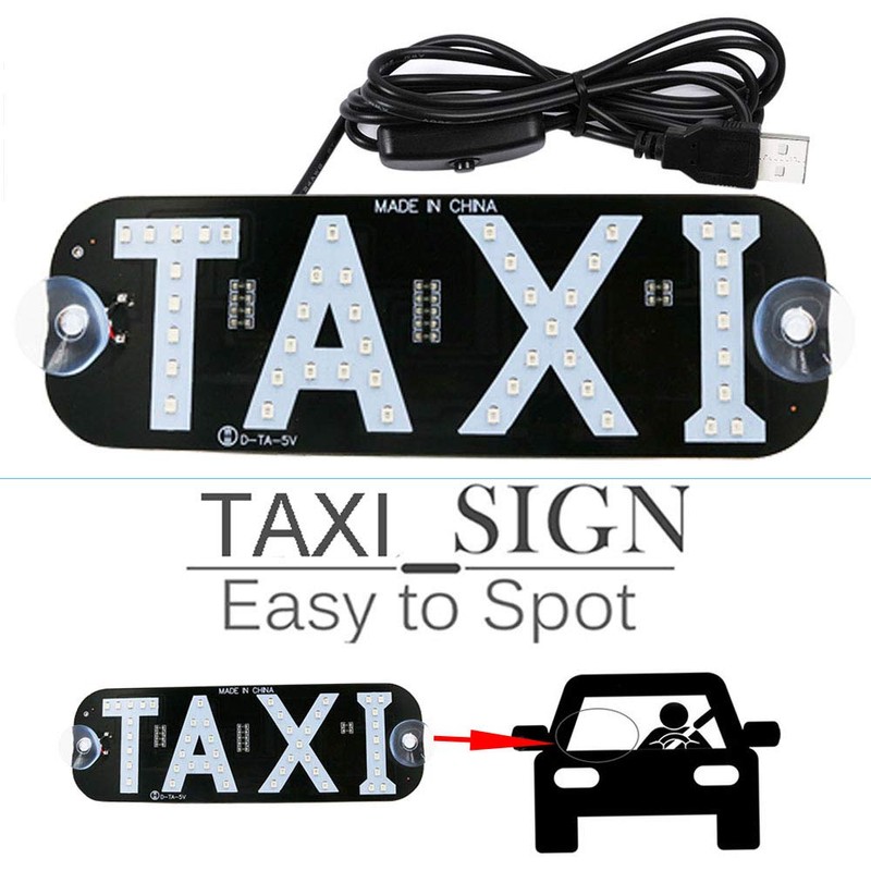 YSY Blue LED Sign Decor, Taxi Flashing Hook on Car