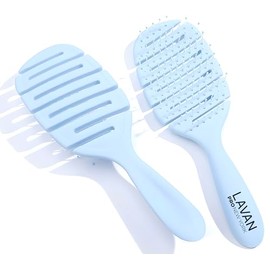 LAVANPRO New York Flex Detangling Hair Brush (BABY BLUE)