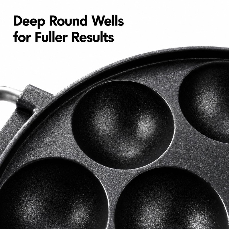 Vitumbua Pan, 12-Cavity Nonstick Appam and Paniyaram Pan