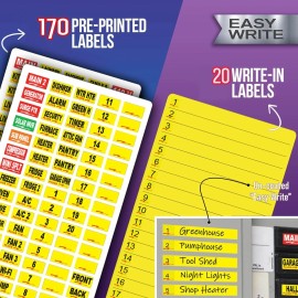 Steellabels Vinyl Labels for Breaker Panel Boxes 170 Circuit Breaker Decals Choose Your Set - 170 Labels 100 AMP