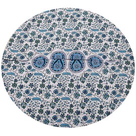 22"Inch/55'cm Round Mandala Floor Pillow Cover Meditation Cushion Sofa Seating Throw Hippie Round Colourful Decorative Bohemian Boho Chic dog bed Indian Pouf COVER ONLY (Mandala- Torquoise)