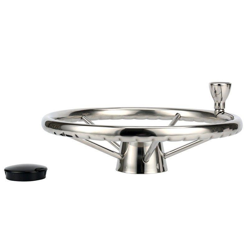 Amarine Made 5-Spoke 13-1/2 Inch Destroyer Style Stainless Boat Steering