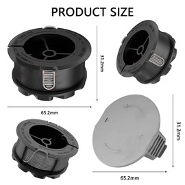 MAOZHOU Strimmer Spool Line,3 PCS Φ1.6mm 6m F016800570 String Trimmer Replacement Spool Line + Sleeve + 1600A01R5J Spool Cover,Autofeed Nylon Spools for Bosch UniversalGrassCut