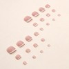 French False Toenails - 24 Pcs French Pink Nude Tips