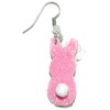 Cute Pink Easter Peep Bunny Dangle Earrings (H383)