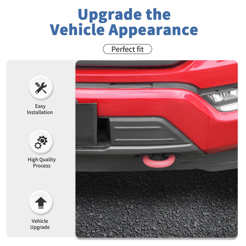 SQQP Front Bumper Tow Hook Covers 2Pcs Compatible with 2009-2025